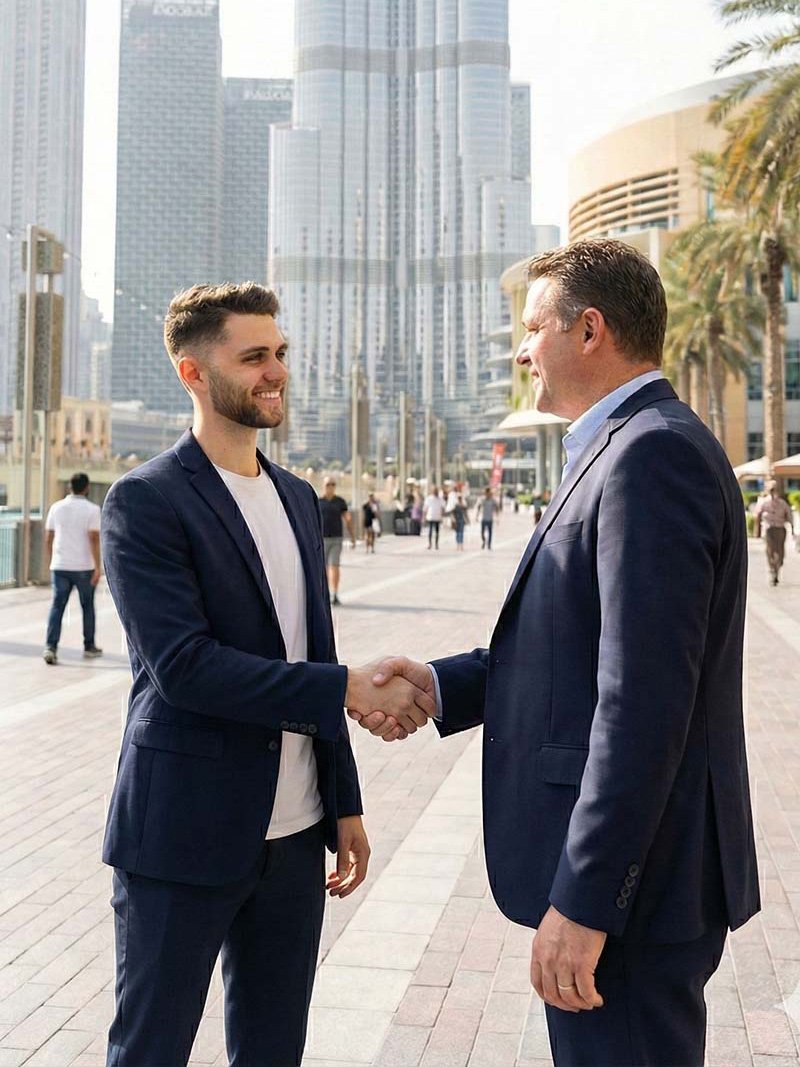 CK business handshake Dubai